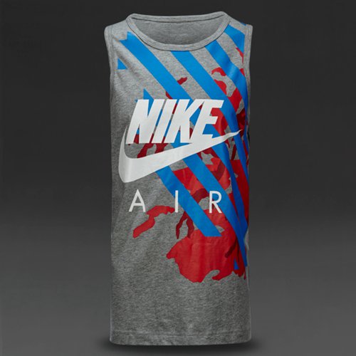 Nike Sportswear Camo Tank Dark Grey Heather / Light Photo Blue for Boys